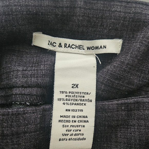 Zac & Rachel Dark Gray Women's Pants - Picture 2 of 6